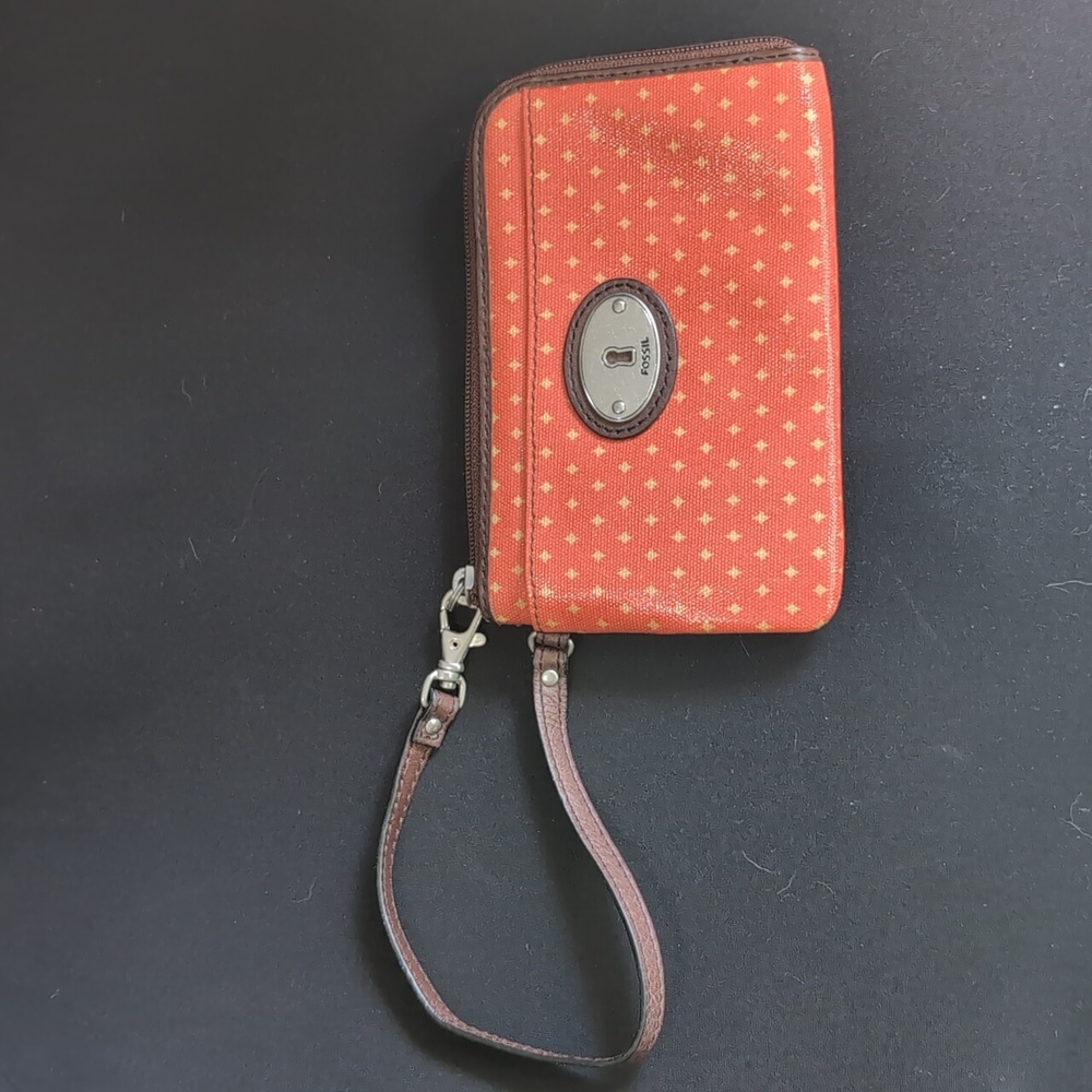 Fossil Key-per Coated Canvas Wristlet